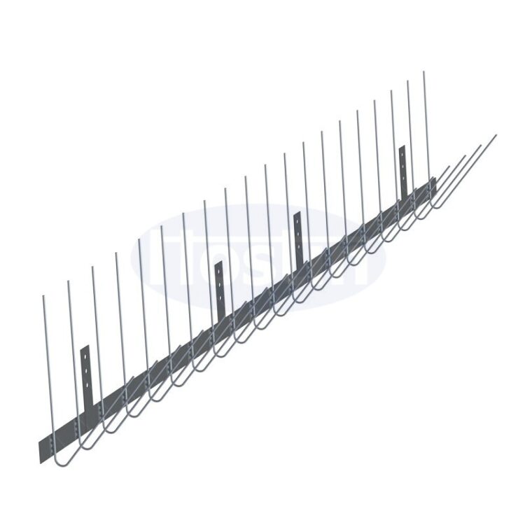 Gutter bird spike barrier